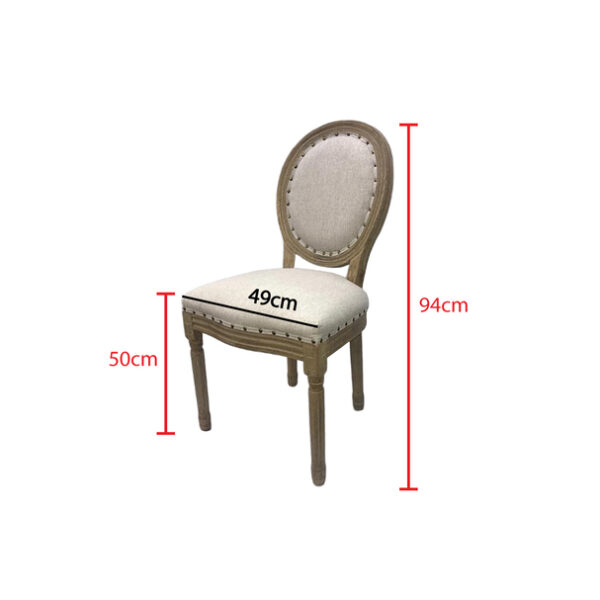 Vintage Upholstered Fabric Dining Side Chair - Image 5