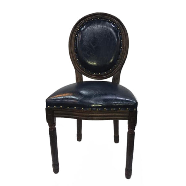 Vintage Upholstered Fabric Dining Side Chair - Image 8