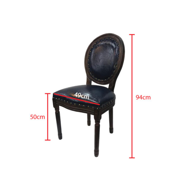 Vintage Upholstered Fabric Dining Side Chair - Image 10