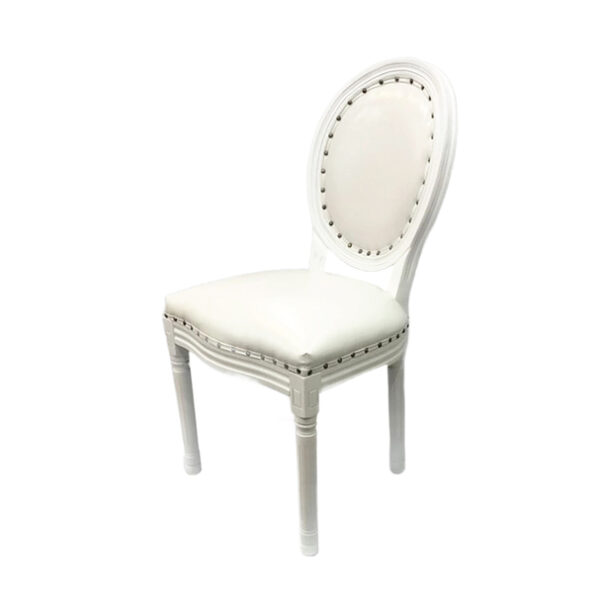 Vintage Upholstered Fabric Dining Side Chair - Image 11