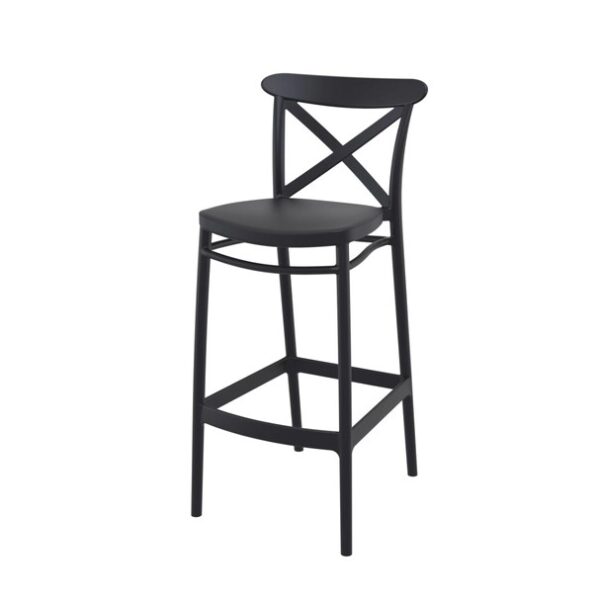 Cross Back High Bar Chair