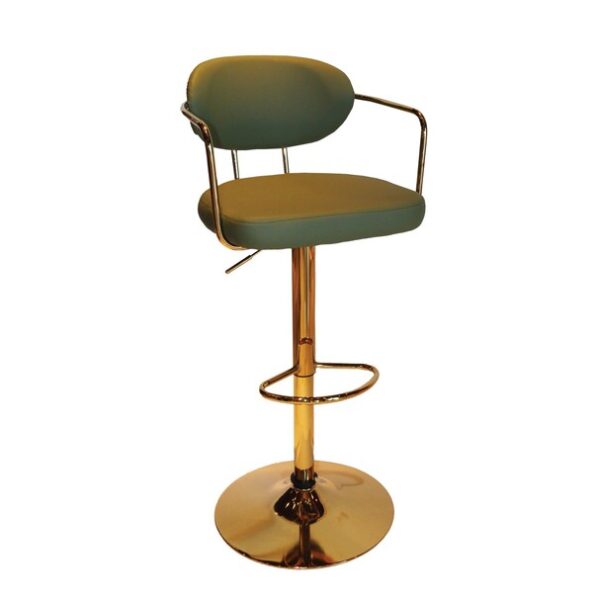 Adjustable 360 Rotating Gold Metal High Chair - Image 2