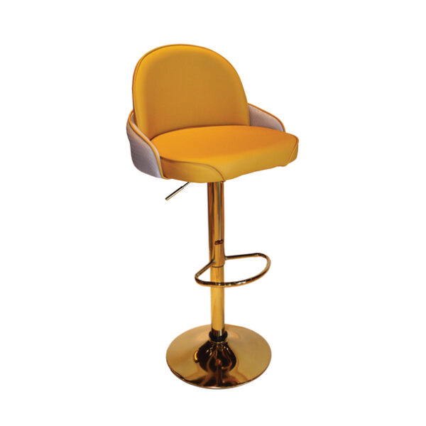 360 Rotating Gold Metal High Chair - Image 5
