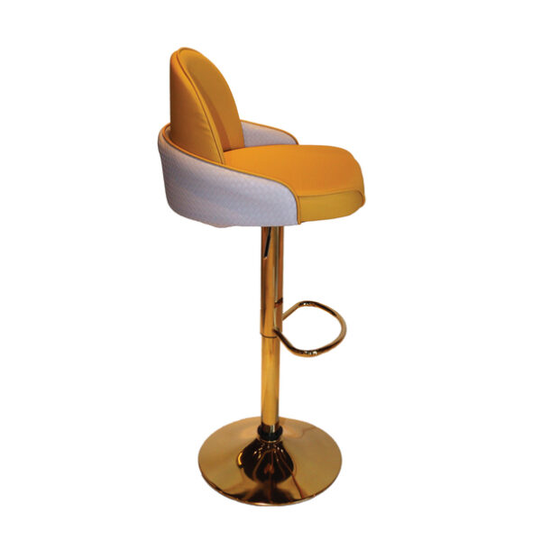 360 Rotating Gold Metal High Chair - Image 3