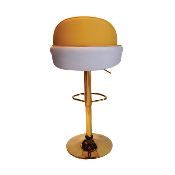 360 Rotating Gold Metal High Chair - Image 2