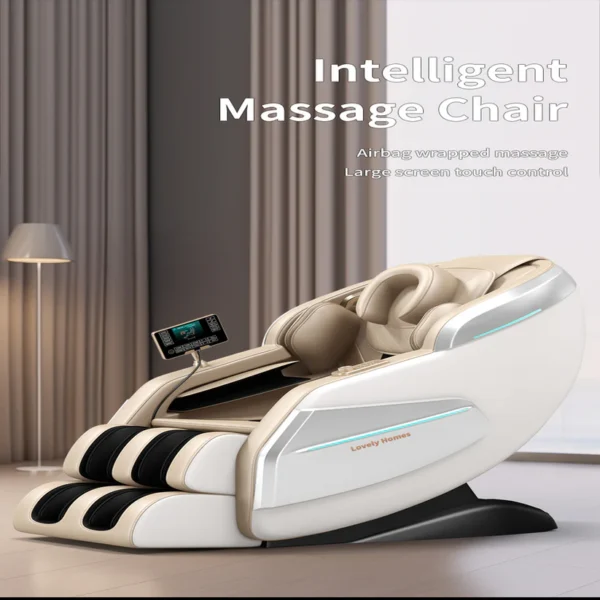 Full Body massage Chair White With Beige Interior - Image 12