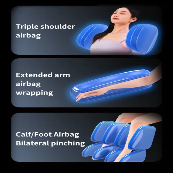 Full Body massage Chair White With Beige Interior - Image 9