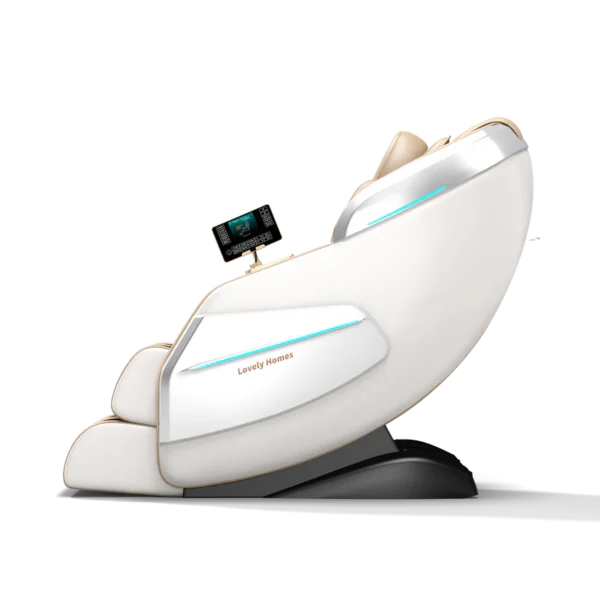 Full Body massage Chair White With Beige Interior - Image 4
