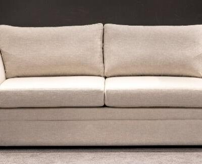 Modern Beige Convertible Fabric Sofa Bed