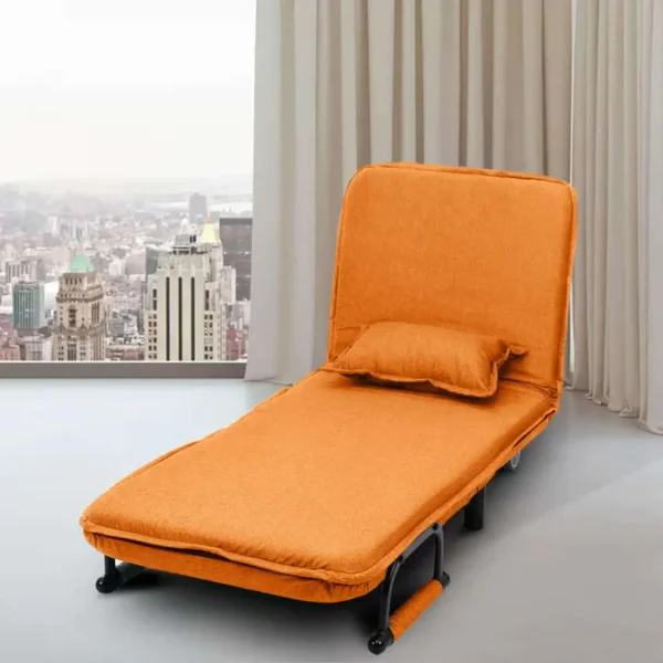 Convertible Sofa Bed Orange - Image 7