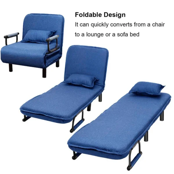 Convertible Sofa Bed Lake Blue - Image 10