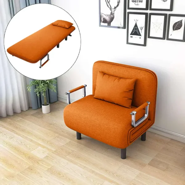 Convertible Sofa Bed Orange - Image 8