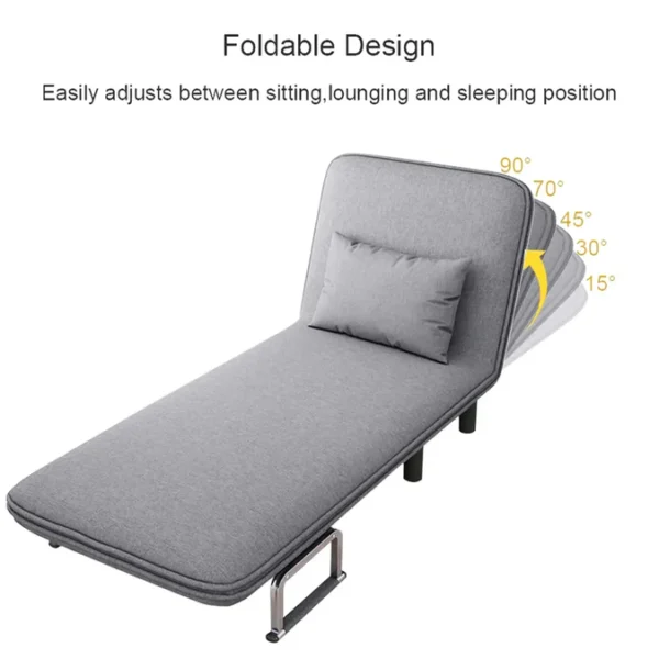 Convertible Sofa Bed Grey - Image 9