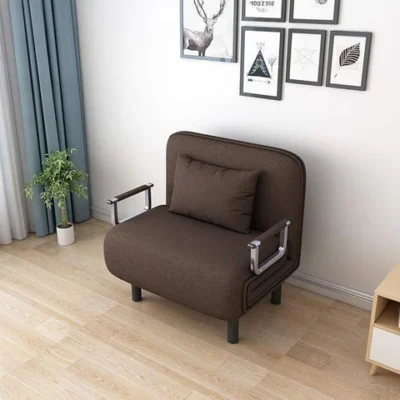 Convertible Sofa Bed Coffee Brown