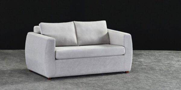 Modern Light Gray Convertible Fabric Sofa Bed