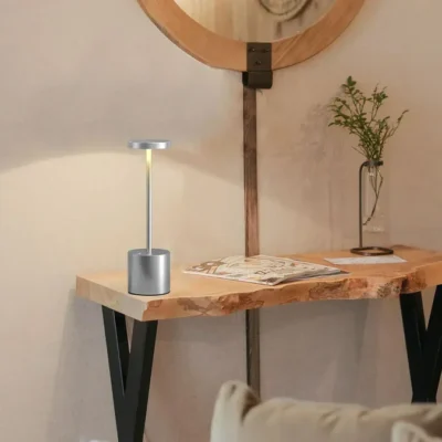 Touch Sensor Table Lamp Silver