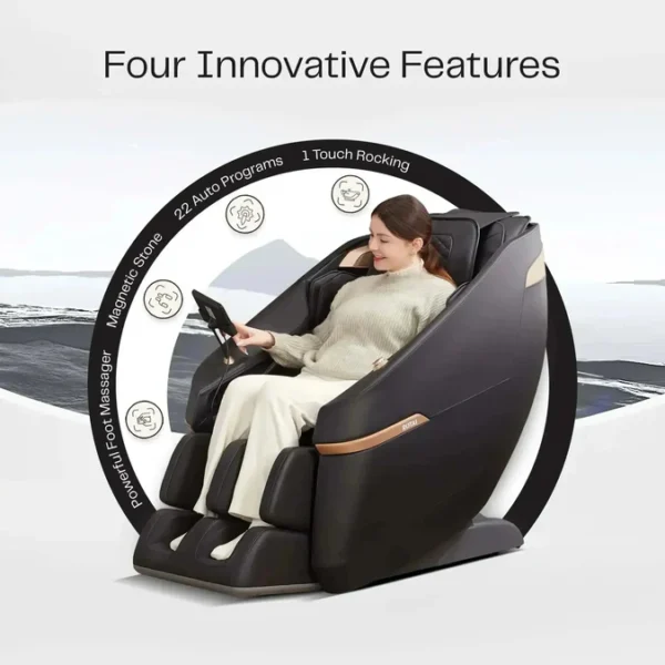 Ekanite 2 in 1 Massage Chair and Sofa (Black) - Image 6