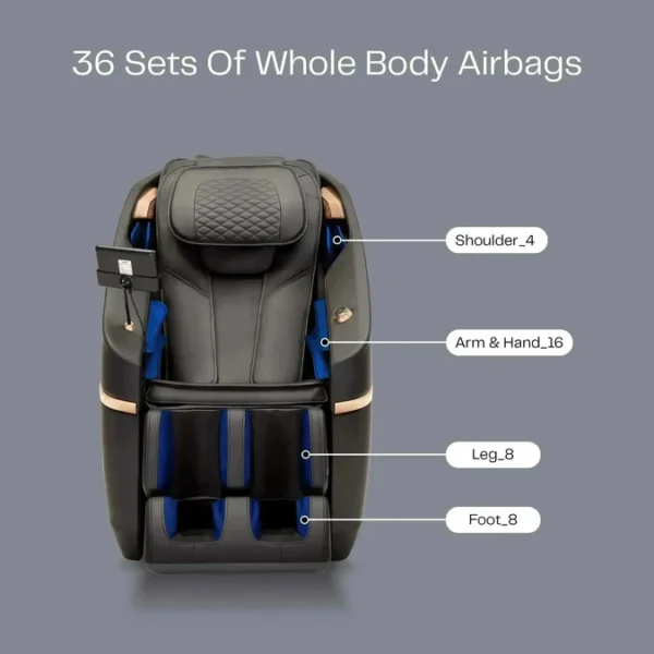 Ekanite 2 in 1 Massage Chair and Sofa (Black) - Image 3