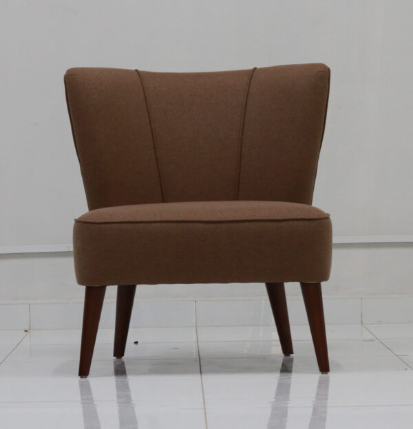 Mid-Century Brown Cozy Accent Chair - Image 2