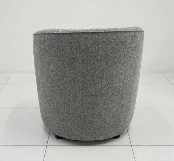 Modern Curved Arm Chair in Bouclé Fabric - Image 5