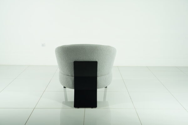 Minimalist Grey Arm Chair with Wide Seat - Image 4