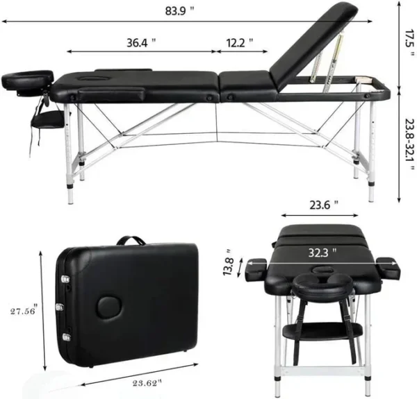 Three Foldable Massage Bed - Image 3