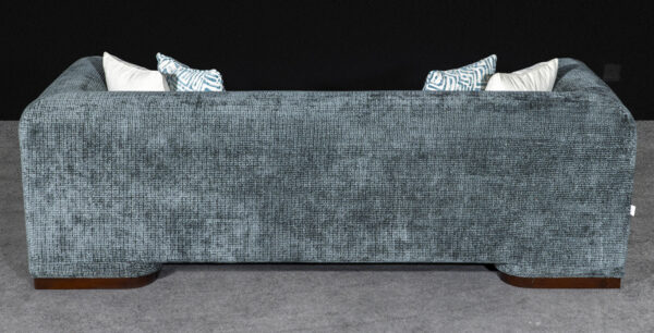 Contemporary Box Arm Sofa Set with Wooden Base - Image 7