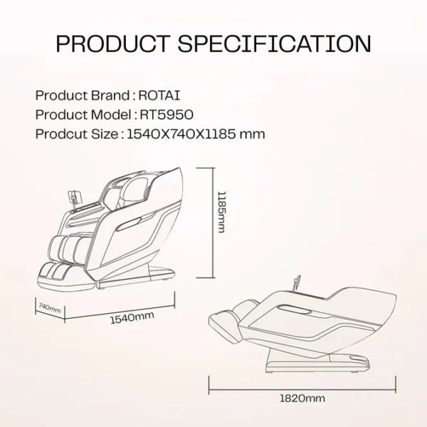 Royal Signature White Massage Chair - Image 2