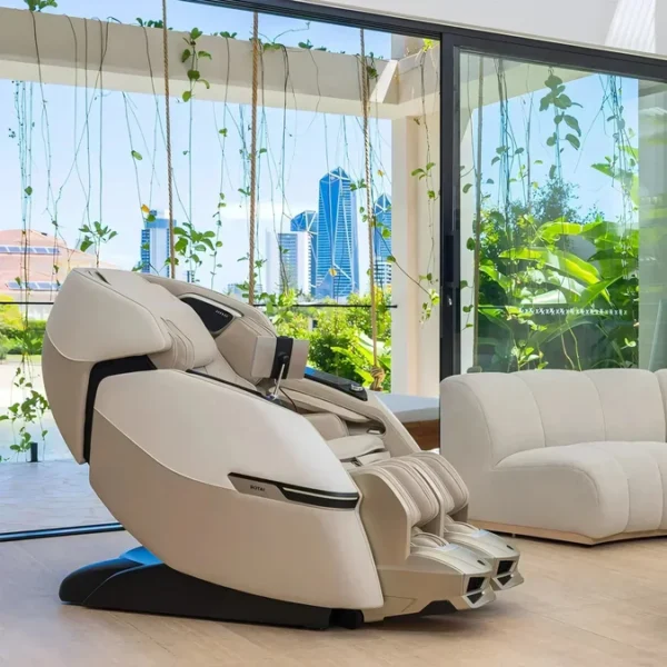 Advanced AI Robotic Beige Massage Chair - Image 5
