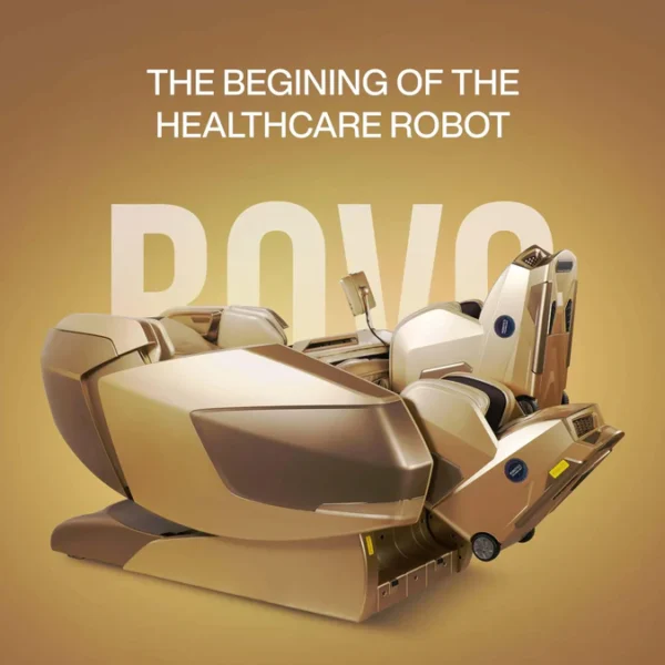 AI Robotic Massage Chair (Sleek Golden) - Image 2