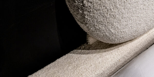 Elegant Beige Rounded Upholstered Bed - Image 6