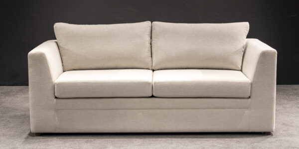Modern Beige Convertible Fabric Sofa Bed - Image 2