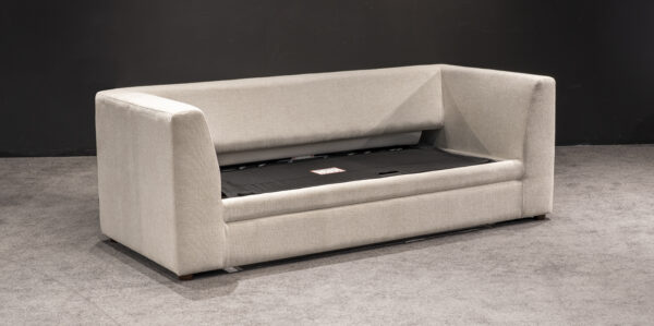 Modern Beige Convertible Fabric Sofa Bed - Image 7