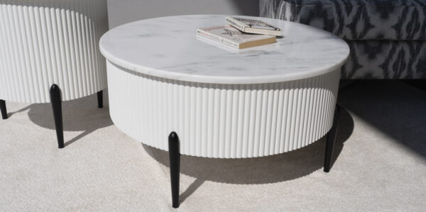 Larson Marble Top Coffee Table - Image 7