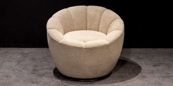 Neutral-Toned Cozy Modern Swivel Chair - Image 6