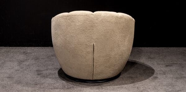 Neutral-Toned Cozy Modern Swivel Chair - Image 2