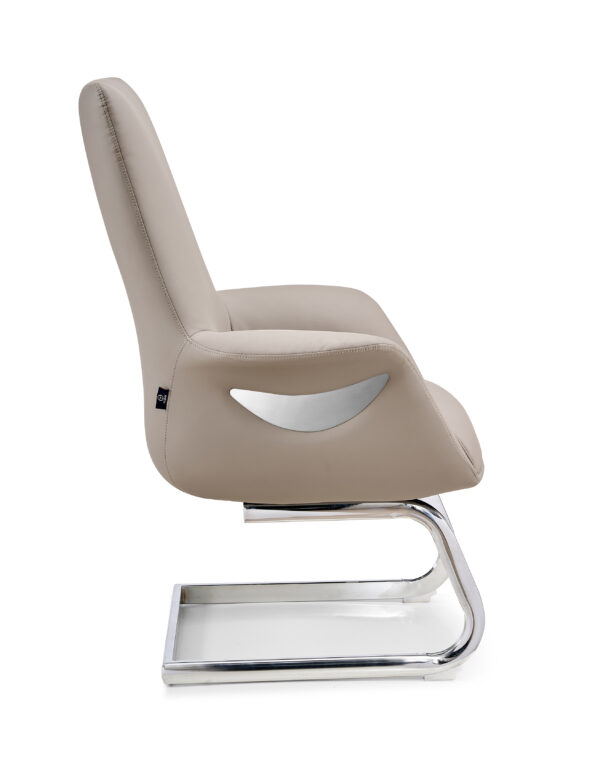 Visitor Office Chair – Premium PU Leather Executive Guest Chair with Fixed Aluminum Base - Image 4
