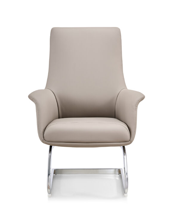 Visitor Office Chair – Premium PU Leather Executive Guest Chair with Fixed Aluminum Base - Image 2
