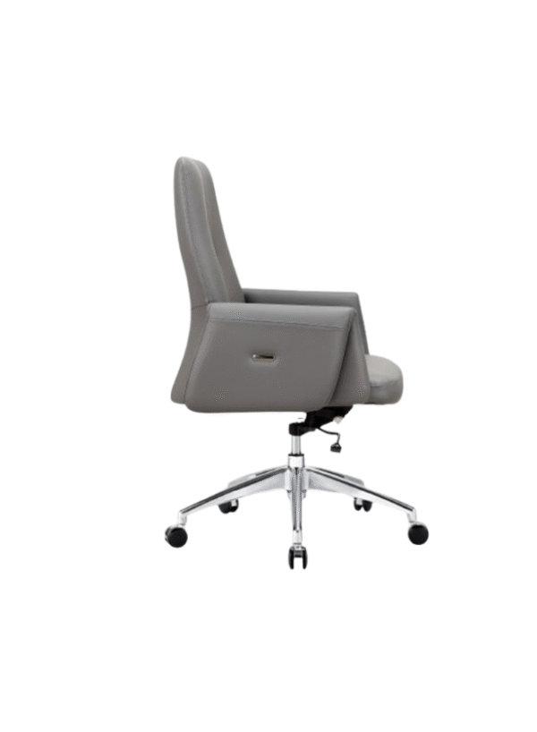 Premium Grey PU Leather Executive Office Chair Collection – High Back, Low Back & Visitor Chairs - Image 9