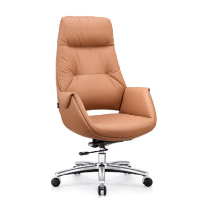 High Back Office Chair – PU Leather Manager Chair with Height Adjustment