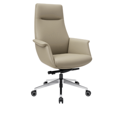 Premium Grey PU Leather Executive CEO Chair with Height Adjustment