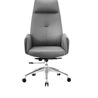 Premium Grey PU Leather Executive Office Chair Collection – High Back, Low Back & Visitor Chairs