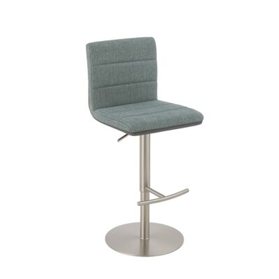 Blue Adjustable Bar Stool with Swivel Base