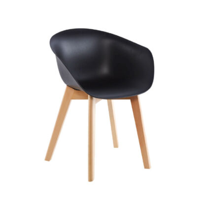 PP Dining Chair with Wooden Legs