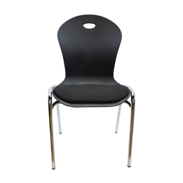 Curvy Modern Dining Chair with Steel Leg - Image 2
