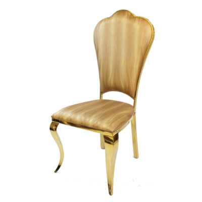 High back Silver Stainless Dining Chair