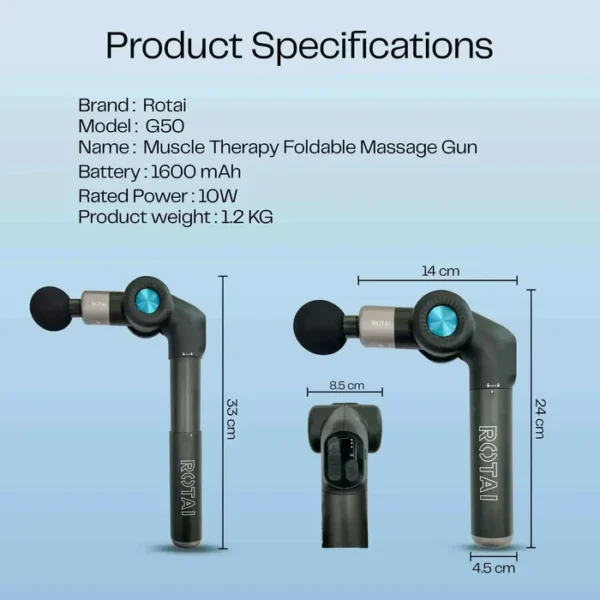 Muscle Therapy Foldable Massage Gun - Image 9