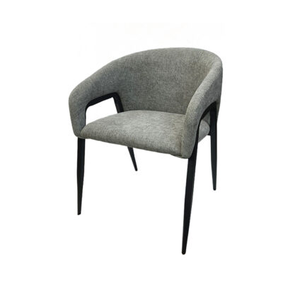 Solid Wooden Dining Chair with Grey Fabric