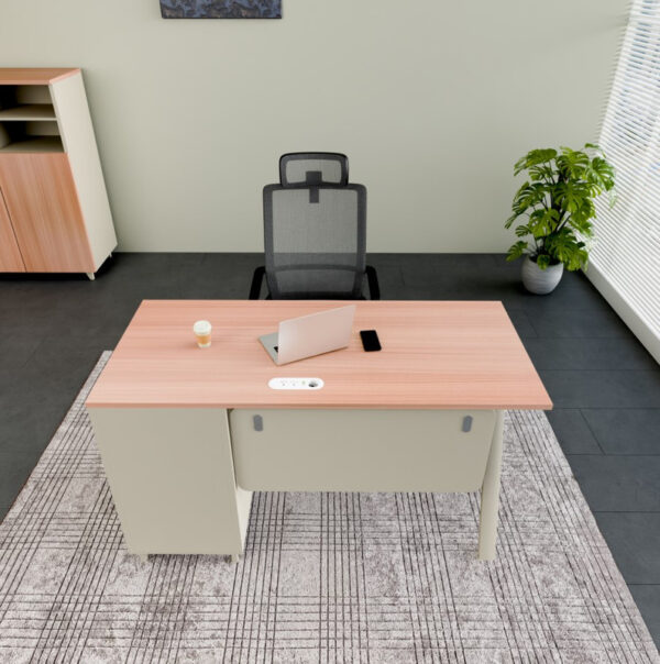 Single Office Table with Drawer - Compact Executive Desk for One Person - Image 2
