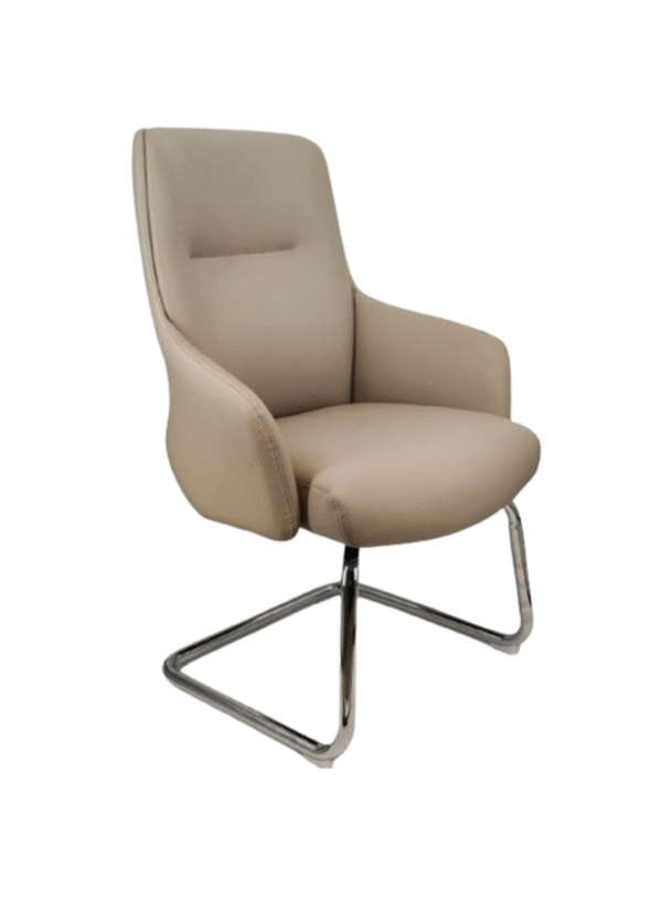 Premium Beige PU Leather Executive Office Chair Collection – High Back, Low Back & Visitor Chairs - Image 3